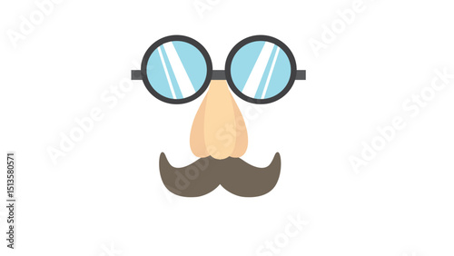 Funny Disguise Glasses and Mustache Icon