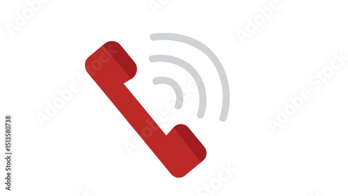 Red Phone Handset Icon