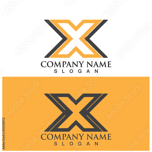 X Letter Logo Template vector icon