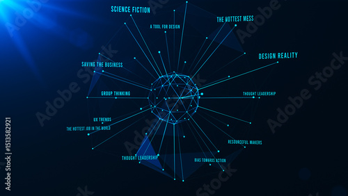 A futuristic and innovative, high-tech visual representation illustrating a global network that showcases complex digital connections and technologies.