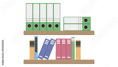 Office Binders on Shelf Icon
