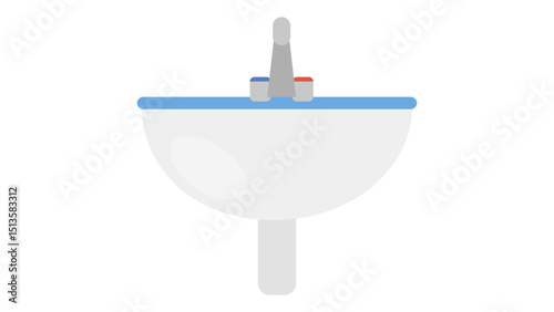 White Bathroom Sink Icon