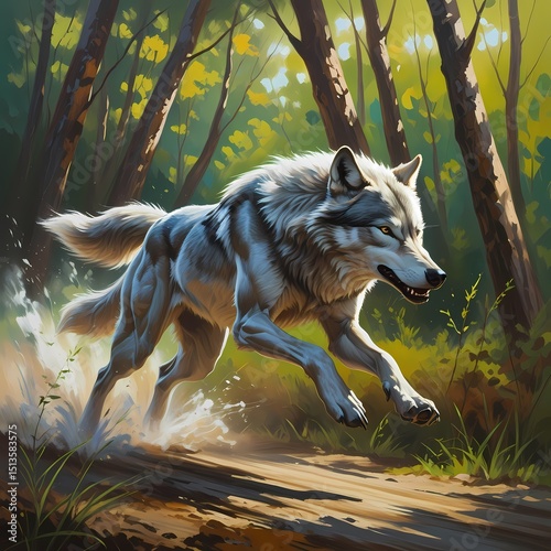 wolf in the forest