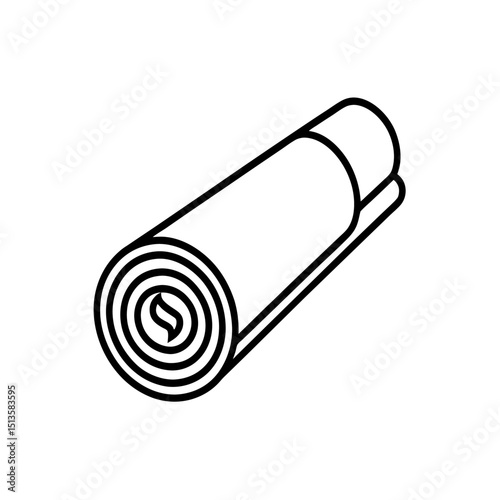 yoga mat rolled icon