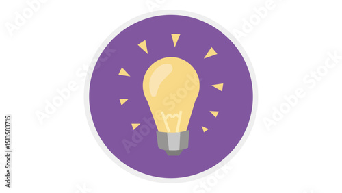 Lightbulb Idea Innovation Circle Icon