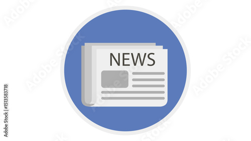 Newspaper News Article Circle Icon