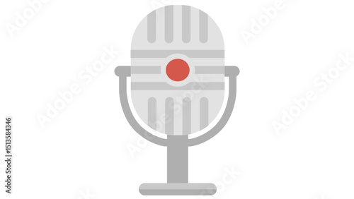 Retro Microphone Audio Record