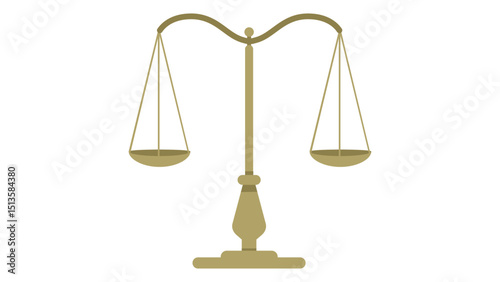 Gold Scales Of Justice Balance