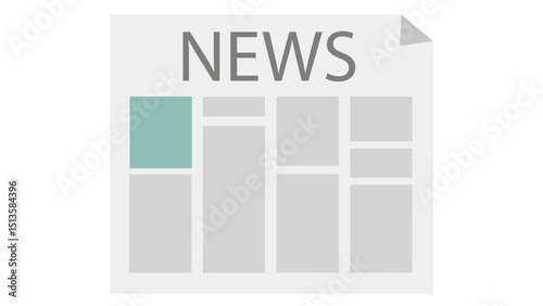 Newspaper News Article Flat