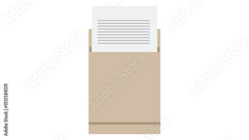 Document Paper In Folder Envelope
