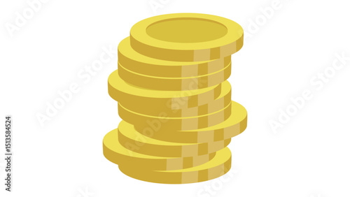 Two Stacks Of Gold Coins