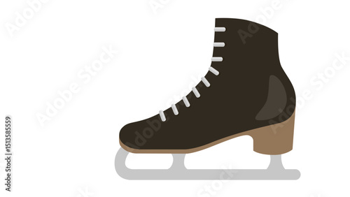 Black Ice Skate Boot