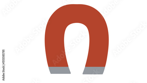 Red Horseshoe Magnet Object