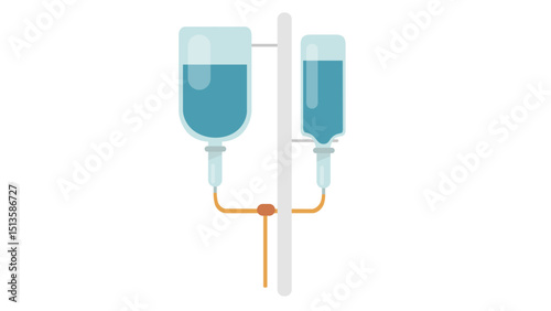 Dual Bag IV Infusion Stand Icon