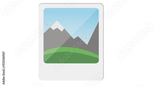 Polaroid Mountain Photo Icon