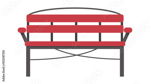 Red Park Bench Icon