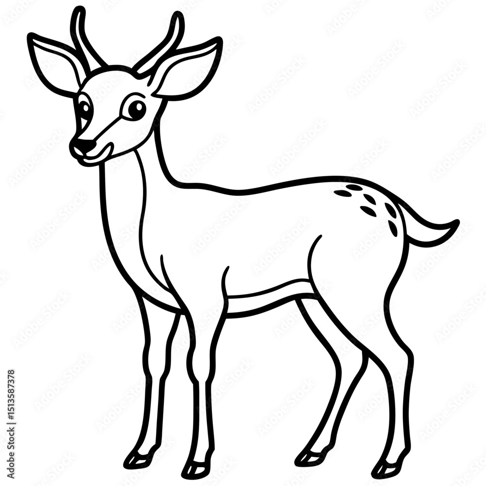 Obraz premium deer vector illustration on white