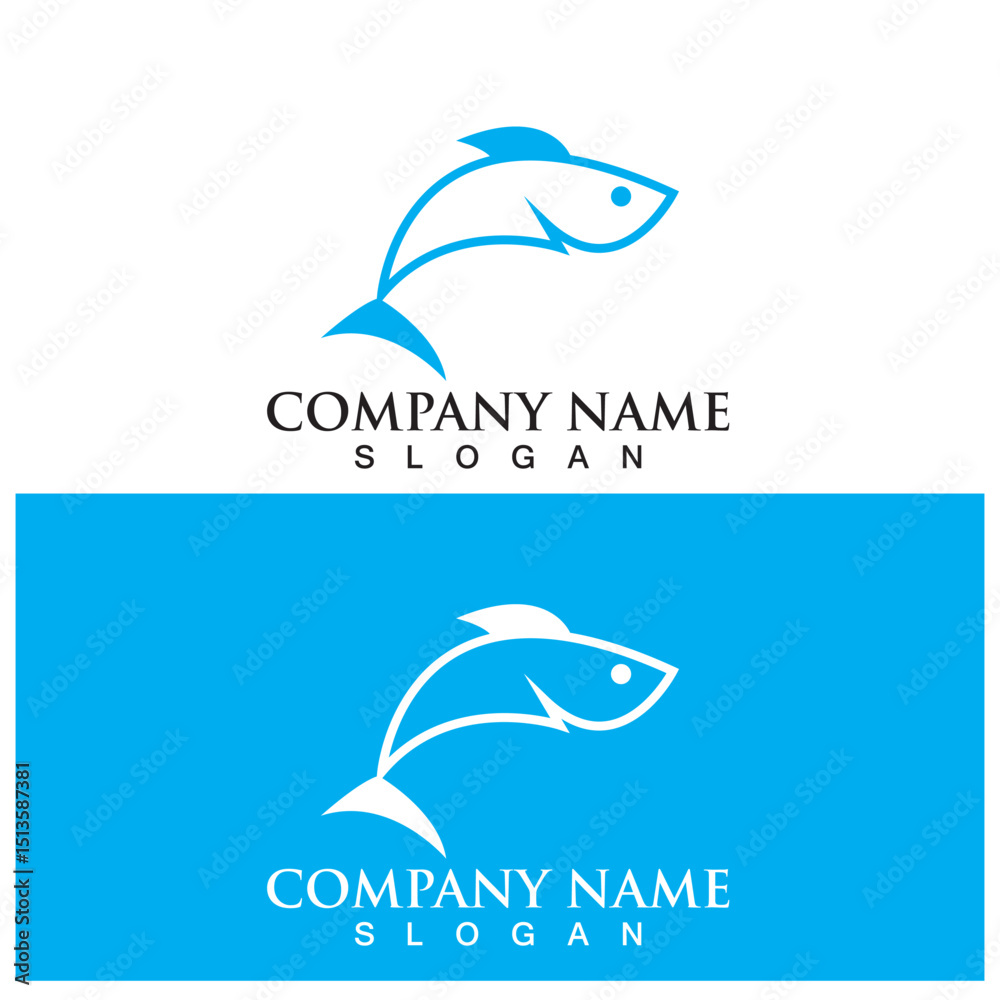 Obraz premium Fish logo template