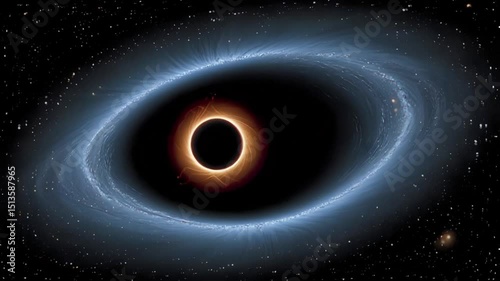 Wallpaper Mural A black hole with its powerful gravitational pull, which distorts light and space around it Torontodigital.ca