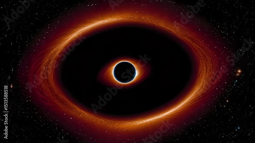 Wallpaper Mural black hole with accretion disk, showing the vortex of matter being drawn into its gravitational pull Torontodigital.ca