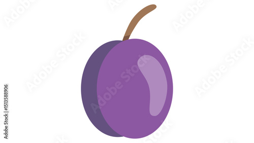 Purple Plum Fruit Icon