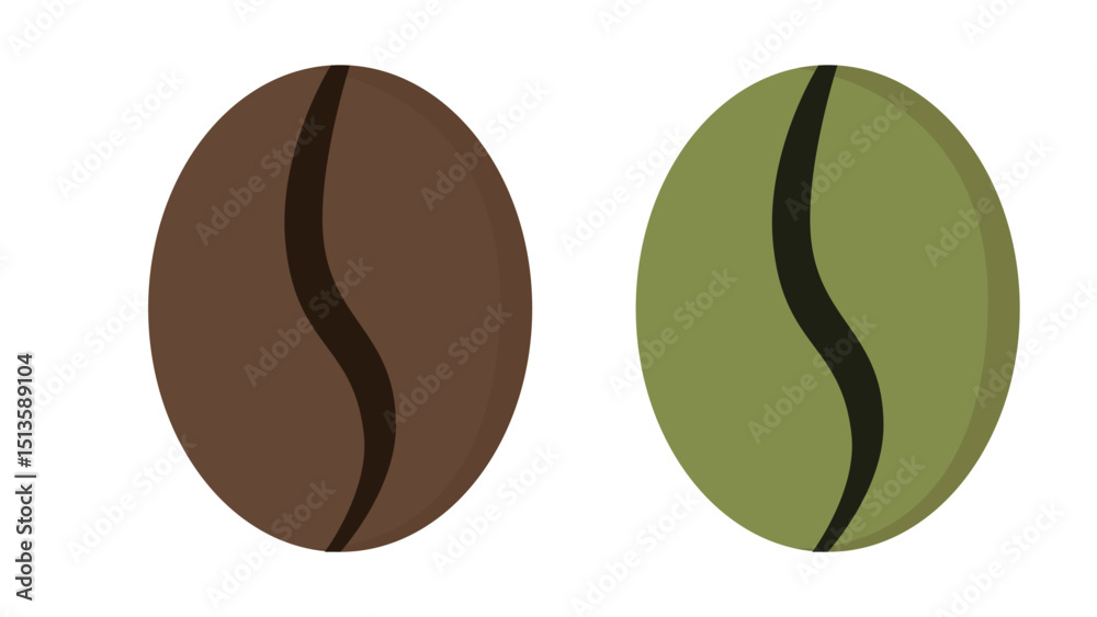Obraz premium Coffee and Tea Beans Icon