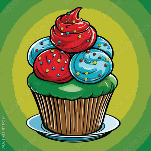 cup cake vector for design needs