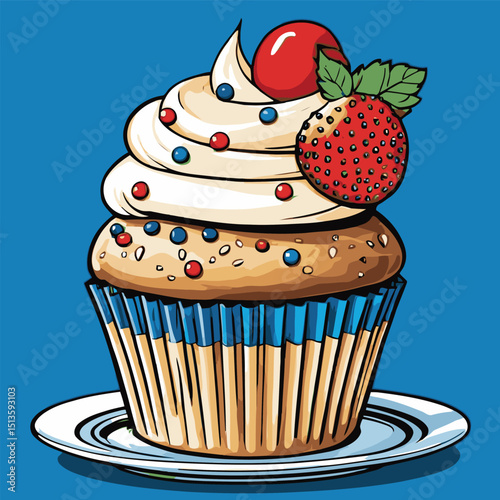 cup cake vector for design needs