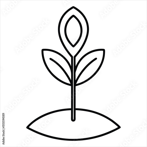 Line art of a planting line marker.