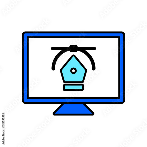 Icon a graphic designer, isolated against a clean background.