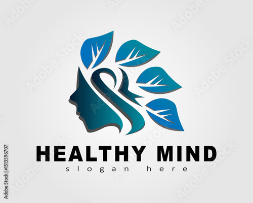 healthy mind icon logo design relax concept logo design simple business company