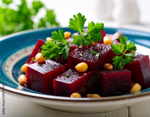 beetroot salad in a dish AI generated