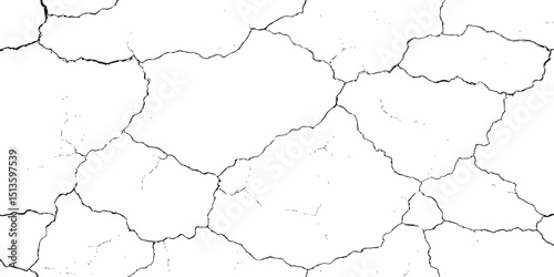 White cracked wall above  brick wall with  cracks and black spots creating  textured and  cracked surface with peeling and damaged texture