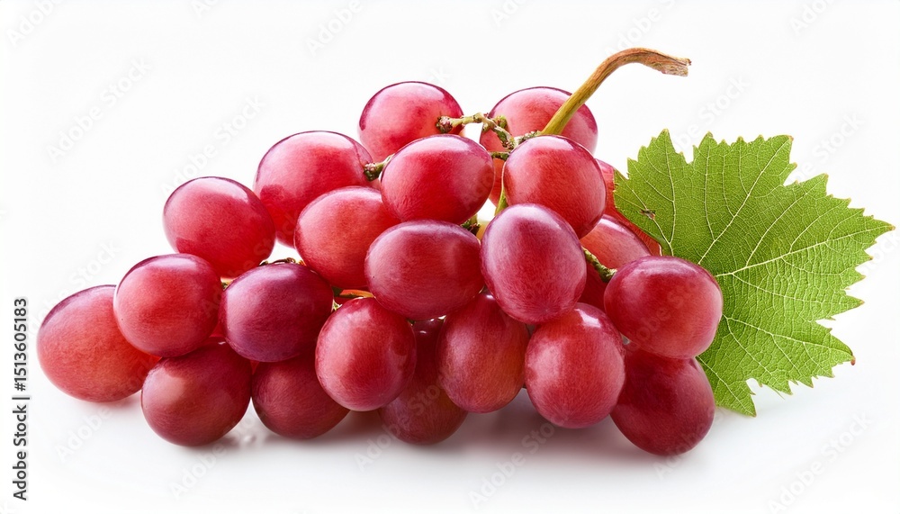 Fototapeta premium ripe red grape isolated on white background