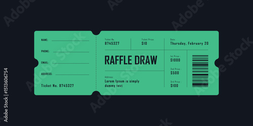 Raffle ticket template, raffle draw ticket template, print ready, raffle ticket, raffle paper voucher, charity, fundraising event ticket template