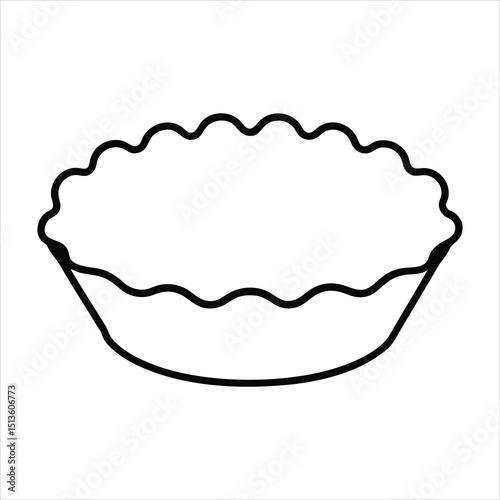 Line art of a tart pan.