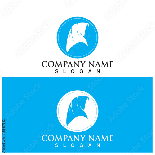 hijab fashion logo and vector template
