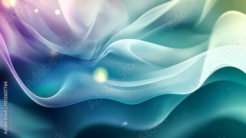 Wallpaper Mural Abstract flowing waves of soft colors, blending shades of blue and pink. The ethereal motion creates a tranquil atmosphere, perfect for relaxation Torontodigital.ca