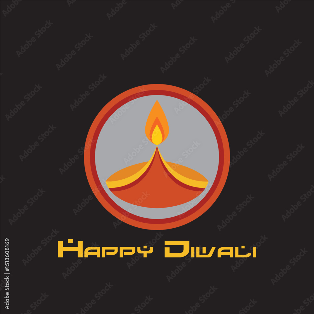 Fototapeta premium diwali logo and vector template