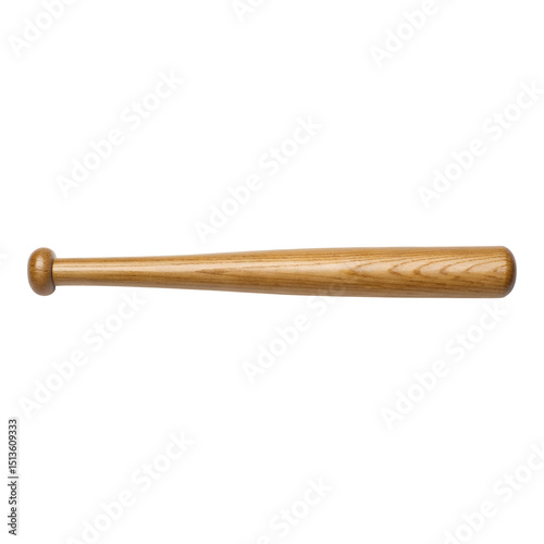 Wooden baseball bat isolated on transparent background
