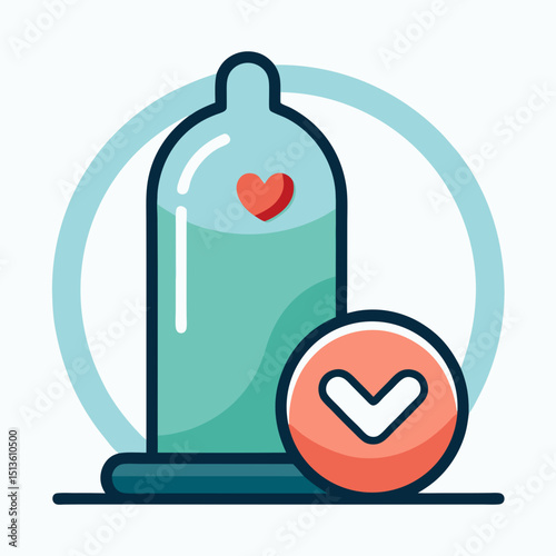 Sexual Health Day Vector Set - Awareness Icons, Safe Sex Symbols, Couples on White Background