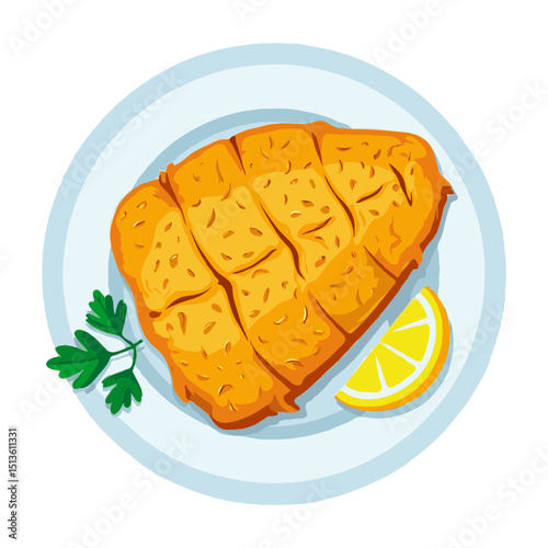 Crispy Fried Fillet with Lemon and Parsley