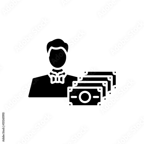 rich man icons isolated on White Background. Flat style design