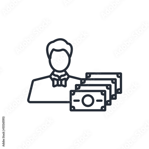 rich man icons isolated on White Background. Flat style design