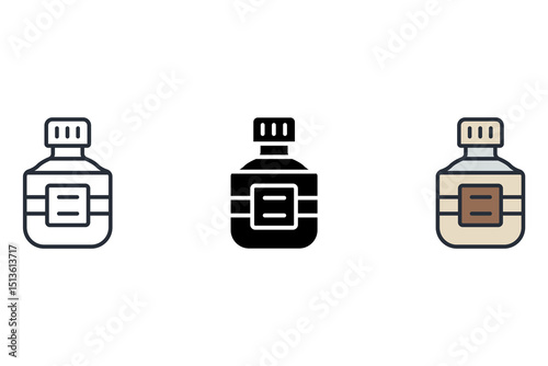fragrance icons isolated on White Background. Flat style design