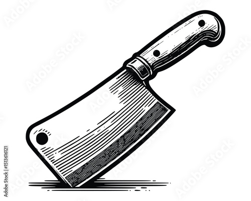 Survival Knife Icon, Monochrome Fixed Blade Tool for Outdoor Adventure, on White Background
