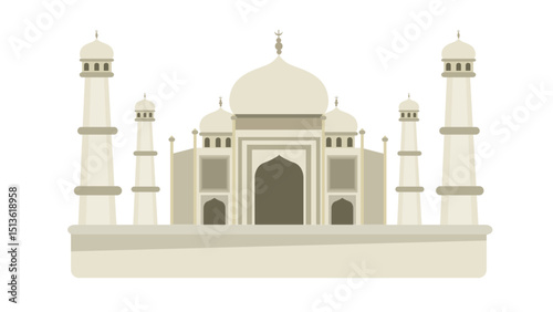 taj mahal vector illustration