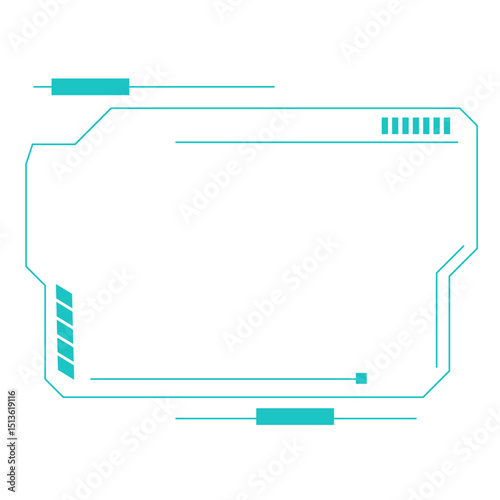 Technology Border Box Dialog Element
