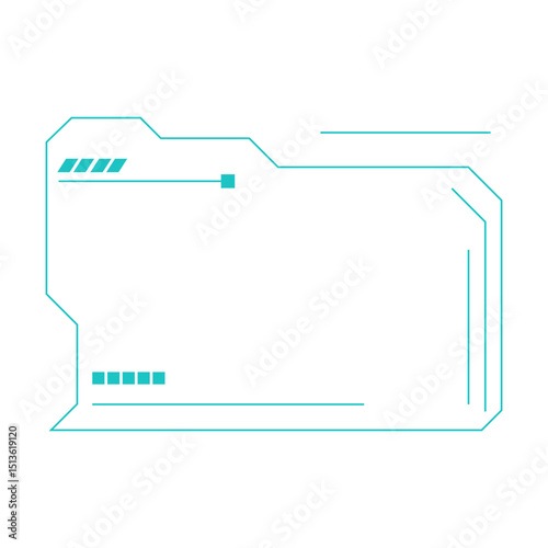 Technology Border Box Dialog Element