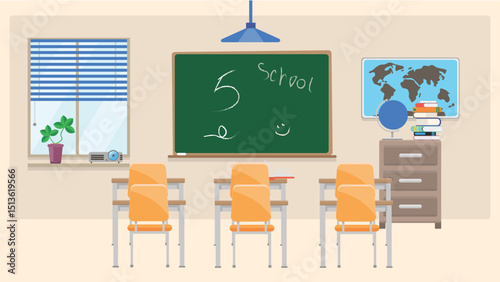 school board with school supplies